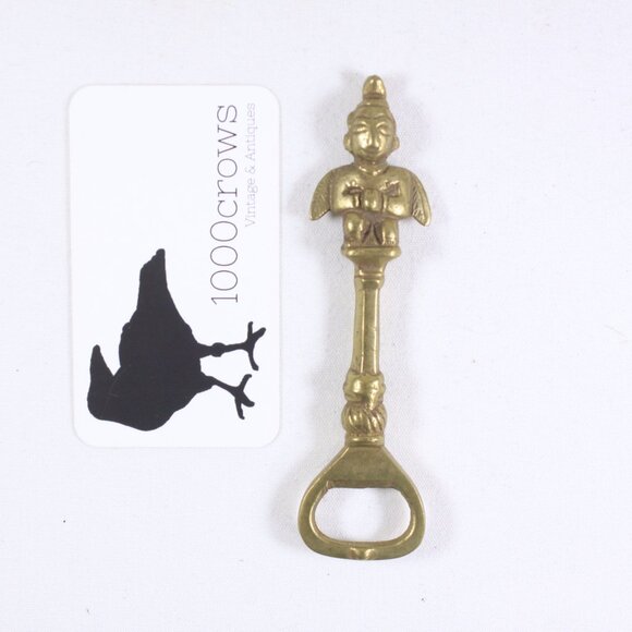 Solid brass Inca angel soda bottle opener - Picture 10 of 10